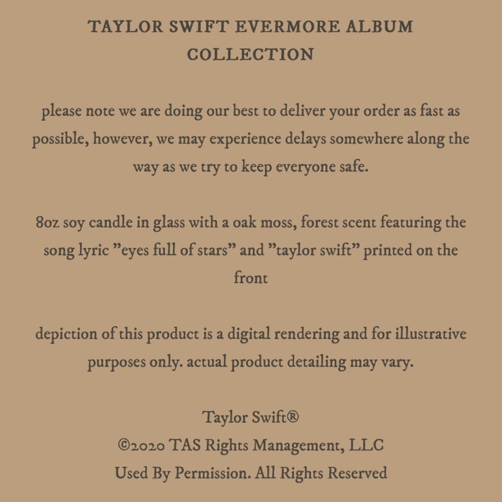 NEW Taylor Swift Evermore Candle - Picture 8 of 9